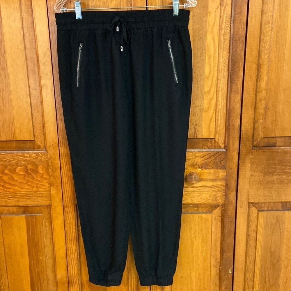 Bongo Black Rayon Joggers Size Large Preowned
